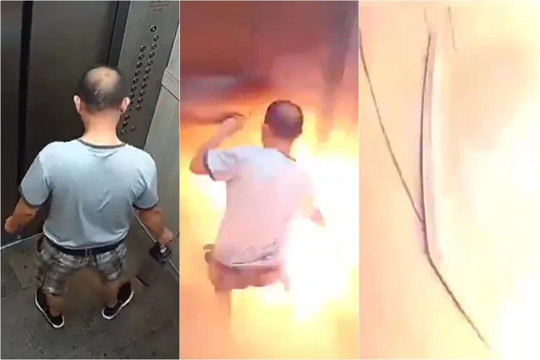 Vídeo bateria de litio explode em elevador e homem morre na hora; todo cuidado é pouco