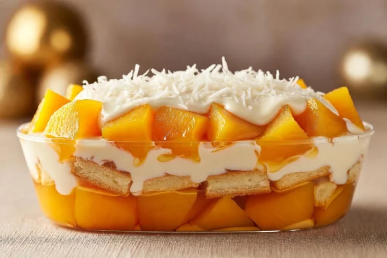 Pavê de Pêssego é um clássico na Ceia do Ano Novo que pode ser feito em ... Pavê de Pêssego é um clássico na Ceia do Ano Novo que pode ser feito em ...