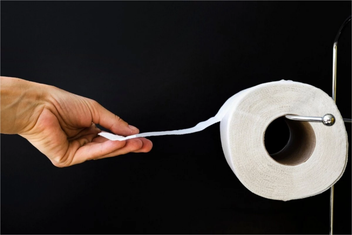 Nunca passe papel higiênico seco no assento da privada, pois isso pode ser perigoso