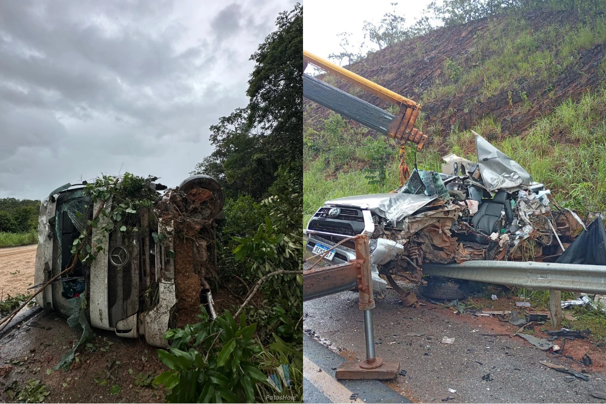 Motorista perde controle de carreta e bate de frente com caminhonete; homem de 41 anos morreu
