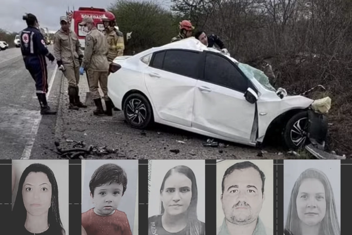 Batida entre carro e carreta na BR-230 termina com cinco mortos; pai, mãe e filho estão entre as vítimas